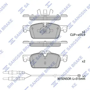 SANGSIN SP4132 Колодки торм.передние Peugeot 508 1.6-2.2 10>