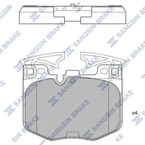SANGSIN SP4139 Колодки торм.передние BMW 3(G20)5(G30)6(G32)7(G11)X3(G01)X5(G05)X6(G06)X7(G07) -