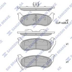 SANGSIN SP4167 Колодки торм.задние Jeep Cherokee Wrangler II 2.4-4.0i2.5-2.8CRD 03>