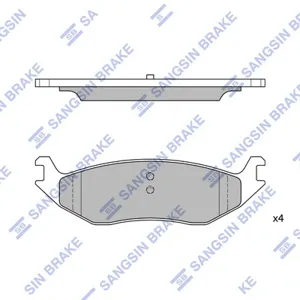 SANGSIN SP4169 Колодки торм. RAM 1500 11-18 Chrysler ASPEN 07-09 задн.