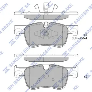 SANGSIN SP4209 Колодки торм.передние Citroen C4 PICASSO II 2013-