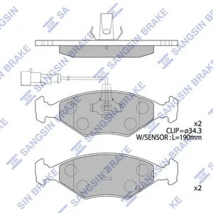 SANGSIN SP4236 Колодки торм.передние Fiat Palio 1.2i-1.6i &16V 96>