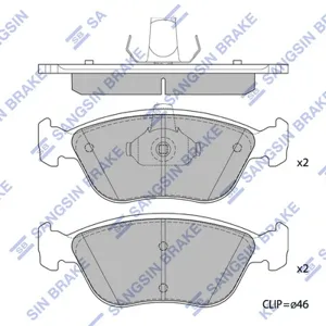 SANGSIN SP4256 Колодки торм.передние Volvo S70V70 2.0-2.5T 98-05