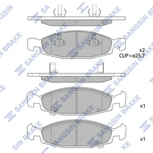 SANGSIN SP4257 Колодки торм.передние Jeep Grand Cherokee 3.14.7 99>