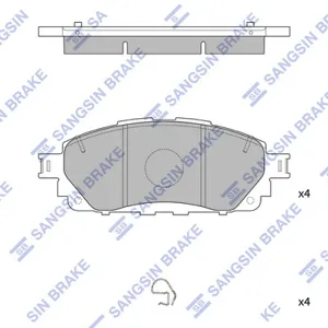 SANGSIN SP4264 Колодки торм.передние Toyota Land Cruiser J12 4.0i3.0D 03>