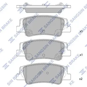 SANGSIN SP4335 Колодки торм.задние Hyundai Elantra Solaris Accent , Kia Soul all 09>