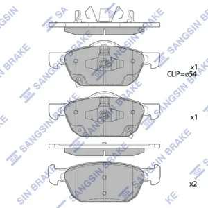 SANGSIN SP4365 Колодки торм.передние Honda Civic 2012-, 2017-