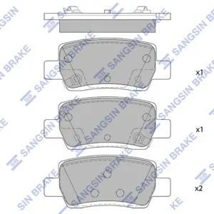 SANGSIN SP4373 Колодки торм.задние Hyundai Accent ,  Kia Rio  1.4i1.6i 16V1.5CRDi 05>