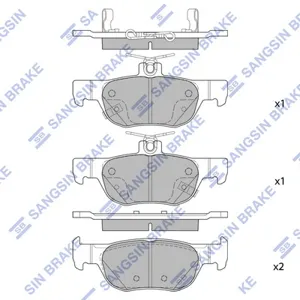 SANGSIN SP4382 Колодки торм.задние 123x44x15 Mazda CX-30 1.8 19>