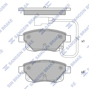 SANGSIN SP4404 Колодки торм.задние