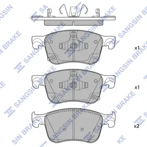 SANGSIN SP4444 Колодки торм.диск.передн. Honda Accord 18-21