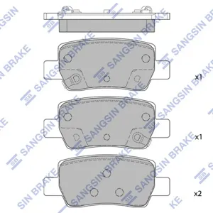 SANGSIN SP4462 Колодки торм.задние Hyundai Accent ,  Kia Rio  1.4-1.6i 16V1.5CRDi 05>