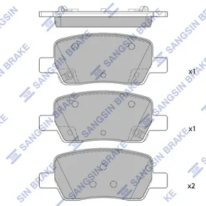 SANGSIN SP4465 Колодки торм.задние Hyundai Santa Fe IV, Kia Sorento IV 2.2D 20-