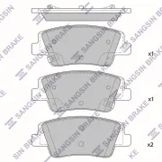 SANGSIN SP4511 Колодки торм. задн.