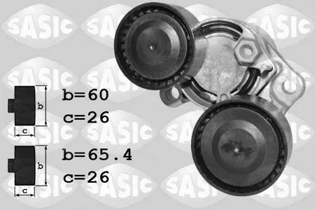 SASIC 1626177 Натяжитель ремня приводного BMW F20E90F30F10F01F25 1.6D-3.0D