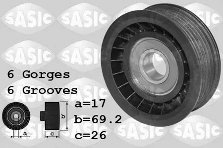 SASIC 1626204 Ролик направляющий