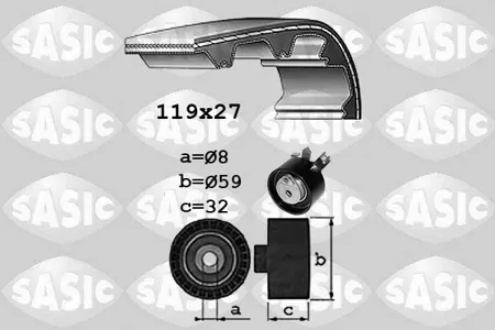 SASIC 1754026 Комплект ремня ГРМ