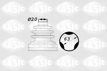 SASIC 1900003 Пыльника шруса Nissan Almera N16 00- 1.51.5DCI внутр.