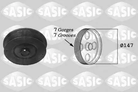 SASIC 2154005 Шкив коленвала Renault Espace Laguna 2.2 DCi FDOUG9U754 03>