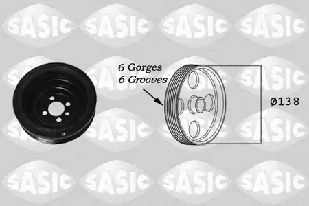 SASIC 2156018 Шкив коленвала VAG