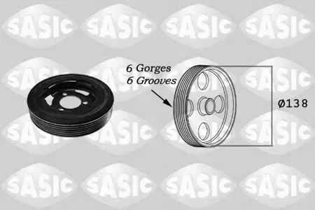 SASIC 2156025 Шкив коленвала  BMW Citroen MINI Peugeot
