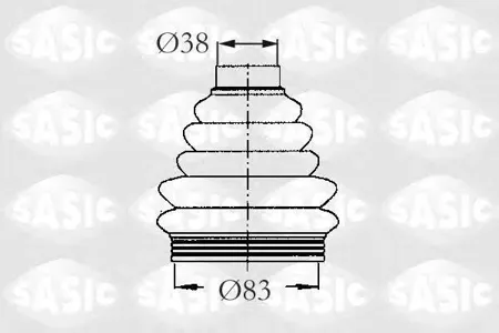 SASIC 2933033 Пыльника шруса Citroen Peugeot Berlingo 205306405 Partner -02 1.4-1.9D внутр.