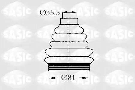SASIC 2933203 Пыльника шруса PSA 206 Berlingo XSARA 98-