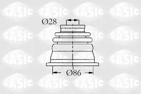 SASIC 4003464 Пыльника шруса  Renault Megane Scenic Laguna
