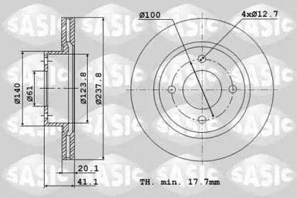 SASIC 4004255J Диск тормозной