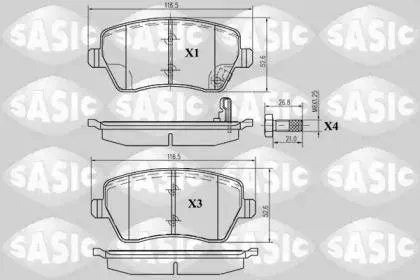 SASIC 6214011 Колодки торм.передние