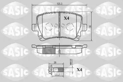 SASIC 6216003 Колодки торм.задние