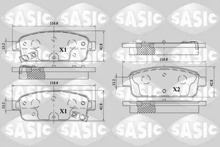 SASIC 6216153 Колодки торм.задние