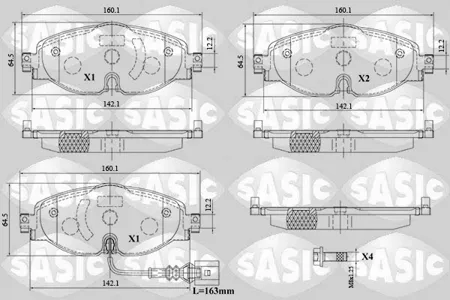 SASIC 6216154 Колодки торм.передние