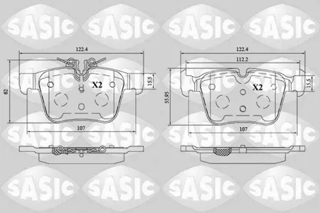 SASIC 6216193 Колодки торм. (комплект)