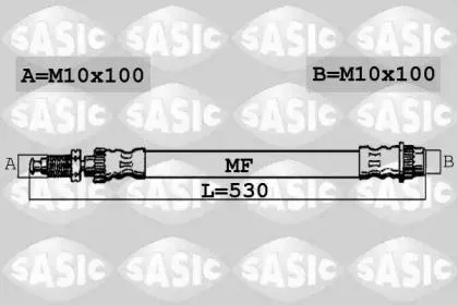 SASIC 6600044 Шланг тормозной перед.