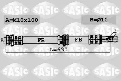 SASIC 6600059 Шланг тормозной