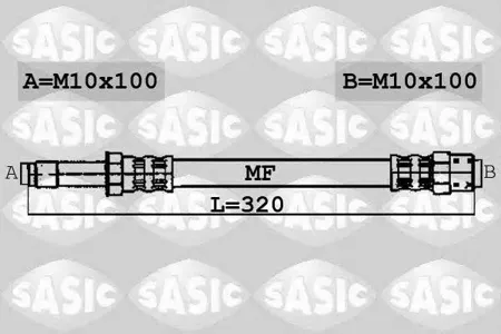 SASIC 6606019 Шланг тормозной