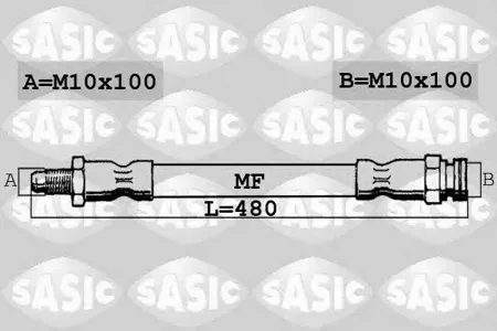 SASIC 6606023 Шланг тормозной Fiat PUNTO