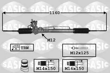 SASIC 7006163 Рейка рулевая