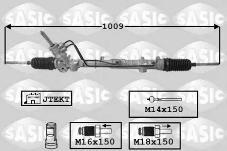 SASIC 7174017 Рулрейка с ГУ в сборе с тягами