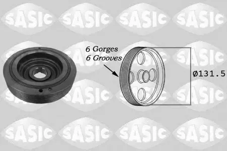SASIC 9001814 Шкив коленвала 