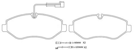 SB NAGAMOCHI BP31410W Колодки торм.передние (с датчиком)
