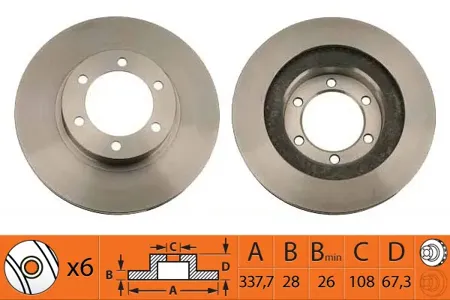 SB NAGAMOCHI BR21142T Диск тормозной перед