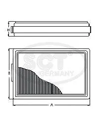 SCT SB2151 Воздушный фильтр Mitsubishi Pajero III 2.5D2.5D 00-06 Pajero IV 3.2D3.8 07-