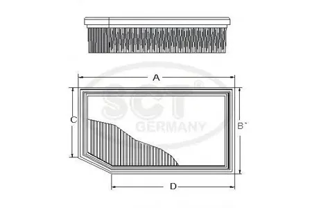 SCT SB2283 Воздушный фильтр BMW X5 E70 4.8iS