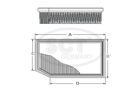 SCT SB2386 Воздушный фильтр Lada Vesta XRAY Renault Kaptur Duster 15-
