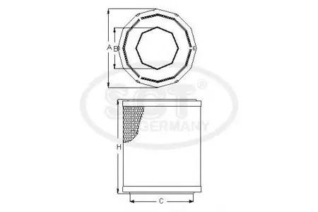 SCT SB256 Воздушный фильтр VW TranSporter IV 90-03
