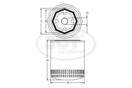 SCT SM103 Фильтр масляный SM 103
