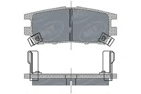 SCT SP202 Колодки торм.передние Mitsubishi Pajero I Pajero II 3.03.52.5