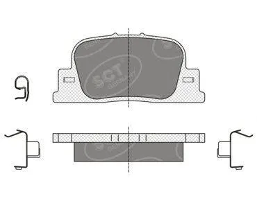 SCT SP335 Колодки торм.передние TOY Camry (V20) 96-01PRIUS 03-09 Byd F3 Lifan SOLANO Byd F3R 07-